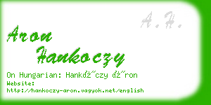 aron hankoczy business card